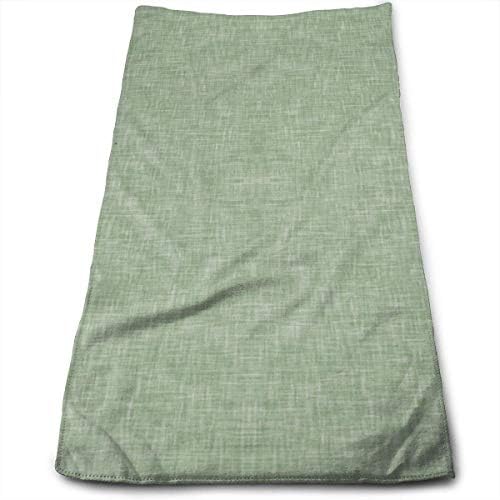 Jiayou J Solid Light Sage Green Linen Kitchen Bath Towels for Bathroom-Hotel-Spa-Kitchen-Set - Circlet Egyptian Cotton - Highly Absorbent Hotel Quality Towels 12" X 27.5"