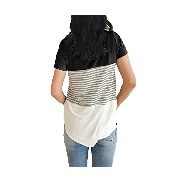 YunJey Round Neck Triple Color Block 
