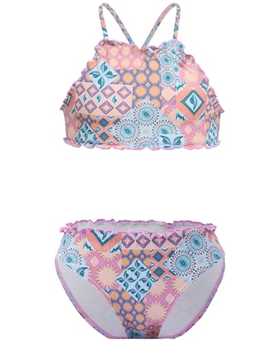 Billabong Girls' Two-piece Bikini Swimsuit Set, UPF 50+ Sun Protection, Quick-D…