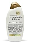 OGX Creamy Body Wash,  Nourishing Coconut Milk Hibiscus, 13oz
