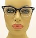 AStyles - Vintage Inspired Gradient Half Tinted Frame Clear Lens Cat Eye Glasses (Black-Clear-Bottom, Clear)