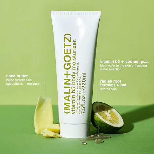 Malin + Goetz Vitamin B5 Body Lotion for Women & Men An Everyday Essential To Heal All Skin Types. Vegan & Cruelty-Free