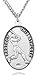 Heartland Men's Sterling Silver Oval Saint Christopher Baseball Medal