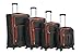 Rockland Impact Softside Spinner Wheel Luggage Set, Charcoal, 4-Piece (18/22/26/30)