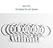 TOOFN 36-Pack 1.26 Inch Drapery Rings with Clips Curtain Rod Clips Electroplate Surface and Premium Iron Metal (White, 36)