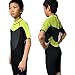 Realon Wetsuit Kids Shortie 3mm Boys Wetsuit Shorty Swim Suit Children Snorkeling Suits Surf Suit Jumpsuit (black/green, S)