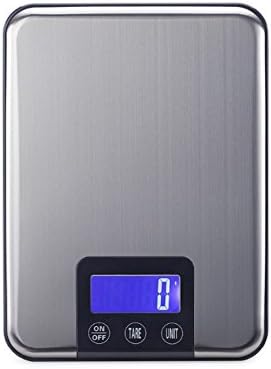 LLVV Digital Kitchen Scale 15Kg Big Food Diet Weight Slim Stainless Steel Electronic Scales Touch Button With Package Grams Weight Balance Blue Backlight,15Kg/1G