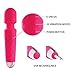 London Luxury BRRC304 Powerful Wand Personal Cordless Massager, 20 Modes and 8 Speed Patterns, USB Rechargeable Pink