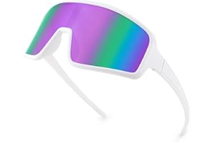 WANWAN Men and Women's Sunglasses, Cycling Sports Glasses 80s Baseball Glasses for Youth Kids Teens
