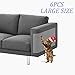 6 PCS Furniture Protectors from Cats, Stop Cat Scratching Couch, Door & Other Furniture, Self-Adhesive Flexible Vinyl Sheet + Twist Pins, Pet Scratch Deterrent for Furniture (18