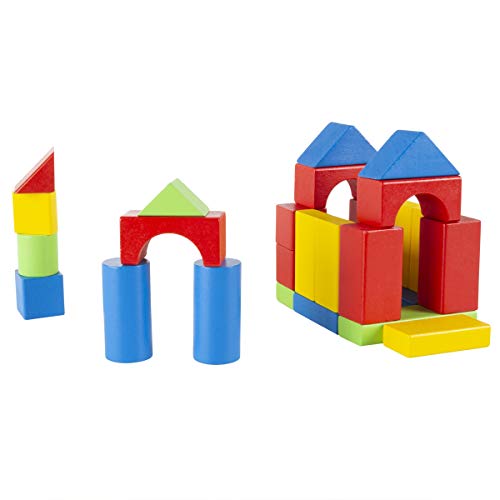 image for Hey! Play! (HEYP0 80-Z0017061006 Wooden Blocks-Classic Building Set wi
