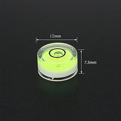 Transer- Bubble Spirit Level, Mini Round Precision Bullseye Level for Tripod, Phonograph, Turntable Etc (5)