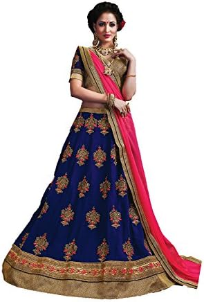 Sangrahan Indian Women Designer Wedding Partywear Blue Lehenga Choli Fabz-3155