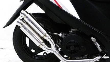 Amazon ウイルズウィン アドレスv125sアトミックツインマフラー スポーツタイプ フルエキゾースト 車 バイク