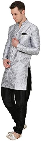 Shri India Ethnic Traditional Wear Navy Blue Pathani Kurta Bollywood Men Diwali Special