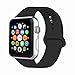 IYOU Sport Band Compatible with Watch Band 38MM 42MM 40MM 44MM, Soft Silicone Replacement Sport Strap Compatible with 2018 Watch Series 4/3/2/1 (Black,38MM, M/L)