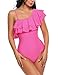 Avidlove Women's Ruffle Off Shoulder One-Piece Swimsuit One Shoulder Strap Swimwear Monokini
