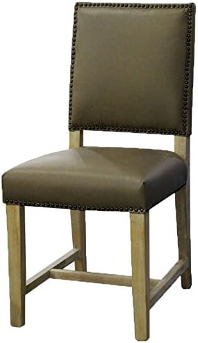 R-4500D Top Grain Taupe Leather Dining Chair
