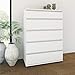 Tvilum Aurora 5 Drawer Wide Chest, White