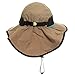 Sunday Afternoon Adjustable Kids Sun Hat w/ Strap (Sand & Tangerine, 5-9 years)