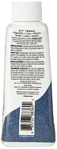 Rit Purpose Liquid Dye, Fabric, Denim Blue, 236ml