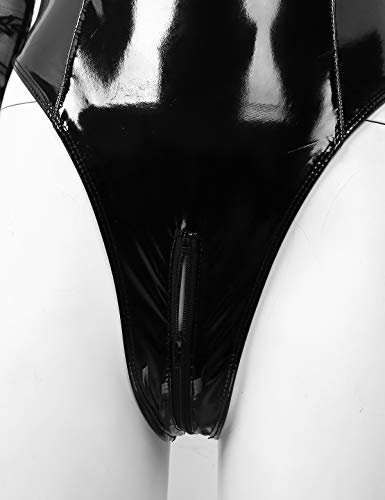YiZYiF-Body-Donna-Sexy-Pelle-Pizzo-Floreale-Babydoll-a-Scollo-V-Profondo-Lingerie-Sexy-Hot-per-Sesso-Wetlook-Cavallo-con-Cerniera-Tuta-Top-Latex-Sexy-Mini-Abito-da-Notte