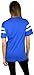Marvel Womens Captain America Logo Varsity Football Tee Small Royal Blue/White