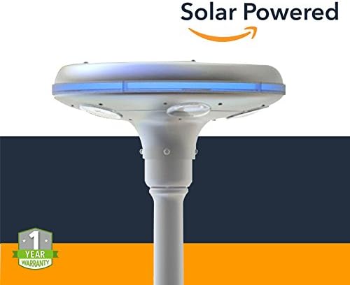 Solar Powered Garden Light - 150 Lumens, Outdoor Solar LED Courtyard Lights - Bollard Pathway Lights - 6000K