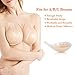 Stick On Bra Invisible Silicone Breast Lift Nipple Covers Adhesive Bras for Girls and Women Nude