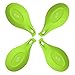 Valiry - Kitchen Heat Resistant Non-Toxic Flexible Silicone Spoon Rest Pack of 4 - Green