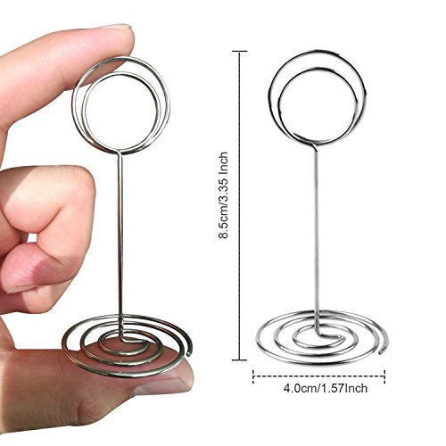 LINPOZONE Circle Table Number Holders for Weddings (24 Pack), 3.5" Place Card Holders for Restaurants, Party, Dinners and Event