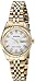 Armitron Women's 75/2474MOP Genuine Crystal Accented Gold-Tone Bracelet Watch