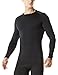 Tesla TM-YUD34-BLK_Medium Men's Thermal Wintergear Compression Baselayer Long Sleeve Top YUD34