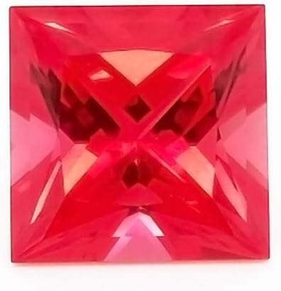 Amazon 4x4mm プリンセスカット 宝石品質 チャタムラボ パパラチア オレンジサファイア 重量0 37 47 Ct ミディアムトーン ルースストーン 通販