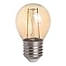 HERO-LED G16-DSGT-2W-WW22 Dimmable Gold Tint G16 E26/E27 2W Edison Style LED Vintage Antique Filament Bulb, 25W Equivalent, Ultra Warm White 2200K (Amber Glow), 4-Pack