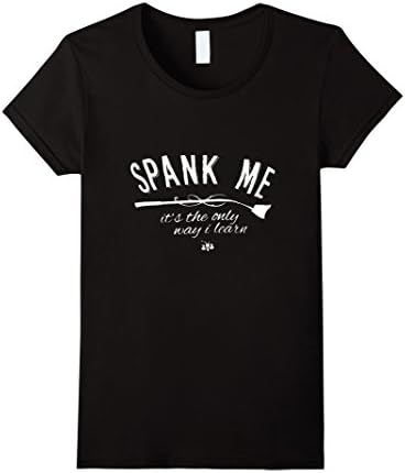 Womens Spank Me Shirt Medium Black