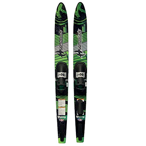 Hydroslide Adult Victory Water Skis Combo Pair, Black, 66-Inch