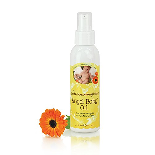 Earth Mama Calendula Baby Oil | Massage Oil for Newborn Skin Care, Dry Skin & Scalp Moisturizer, Fragrance Free, 4-Fluid Ounce