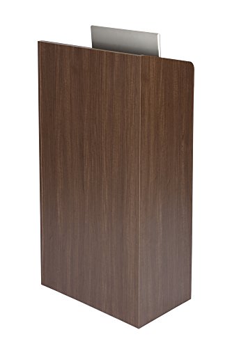 FIVEGIVEN Standing Lectern Podium Wood, Floor Lectern with Shelf Espresso
