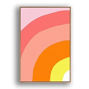 Framed Canvas Wall Art Abstract for Living Room, Bedroom Color Block Canvas Prints for Modern Home Decoration Ready to Hang - 16"x24" inches