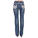 Sexy Couture Women's S96-PB Mid Rise Flare Bottoms Boot Cut Jeans