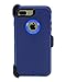 WallSkiN 1227jllqq Turtle Series Cases for iPhone 7 Plus / iPhone 8 Plus (Only) Full Body Protection with Kickstand & Holster - Midnight (Navy Blue/Blue)