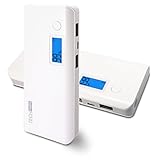 Power Bank, TechMatte® 10000mAh Dual-Port Portable Charger External Battery Pack Backup Power Bank with LED Display and Flash Light for iPhone 6/6S, iPhone 6 Plus, iPad Air, Mini, Galaxy S6 S5 S4