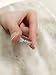 SPILOVE Serend 18k White Gold Plated White Cubic Zirconia CZ Band Bow Ring, Size 9