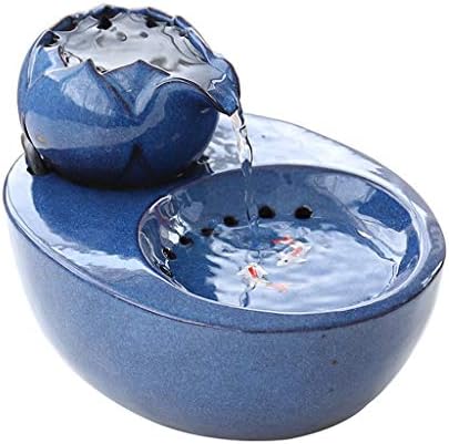 CWYSJ Automatic Circulation Cat Water Dispenser Pet Supplies Flowing Water Dog Cat with Live Water Basin Drinking Fountain (color : Blue)
