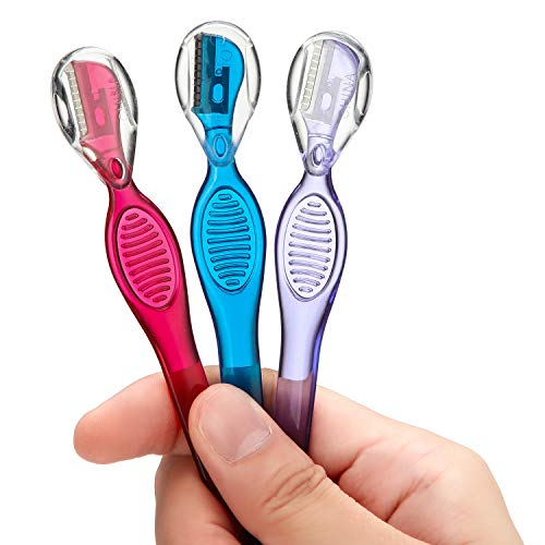 24 Pieces Eyebrow Razor Mini Portable Eyebrow Shaver Multipurpose Face