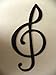 Treble Clef Music Note Metal Wall Art Decor