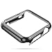 Apple Watch Case, for Series 1 ZOEKO 38mm/42mm Super Thin PC Plated Cover Case Slim Premium Super/Exact Fit/Plastic Cover Snap On Hard Protective Case for Apple iWatch 2015 (PC Case Black 42mm)