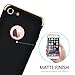 iPhone 7 Case, VANSIN 3 In 1 Ultra Thin and Slim Hard Case Coated Non Slip Matte Surface with Electroplate Frame for Apple iPhone 7 (4.7'')(2016) -- Black & Gold
