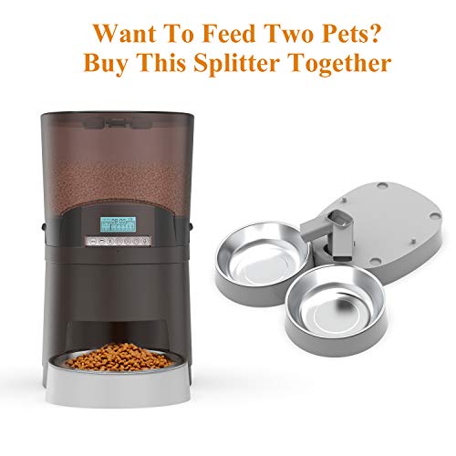 WellToBe Automatic Cat Feeder, 7L Pet Feeder Transnsparent Food